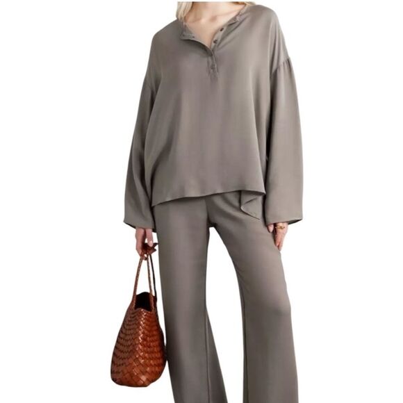 NWT LESET Oversized Taupe Ari Tunic, Small - Picture 1 of 10